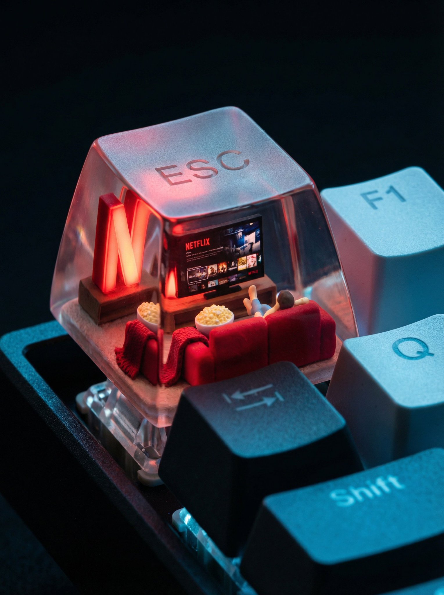 Netflix Night Inside ESC Keycap