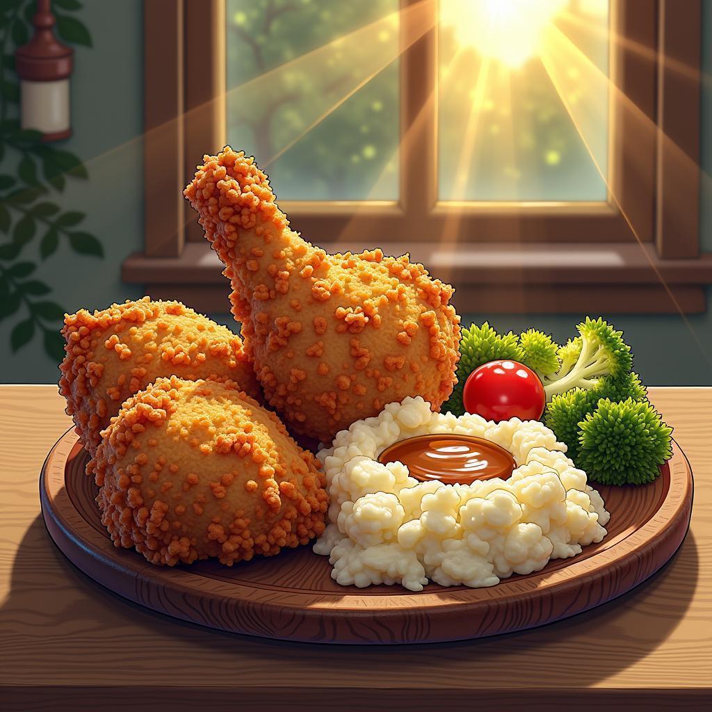 Miss Milligan's Fried Chicken Feast in Manga