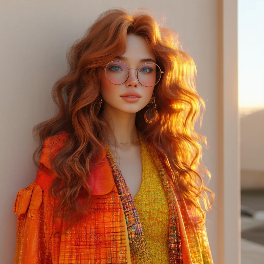 Ginger Haired Avatar With Small Round Glasses