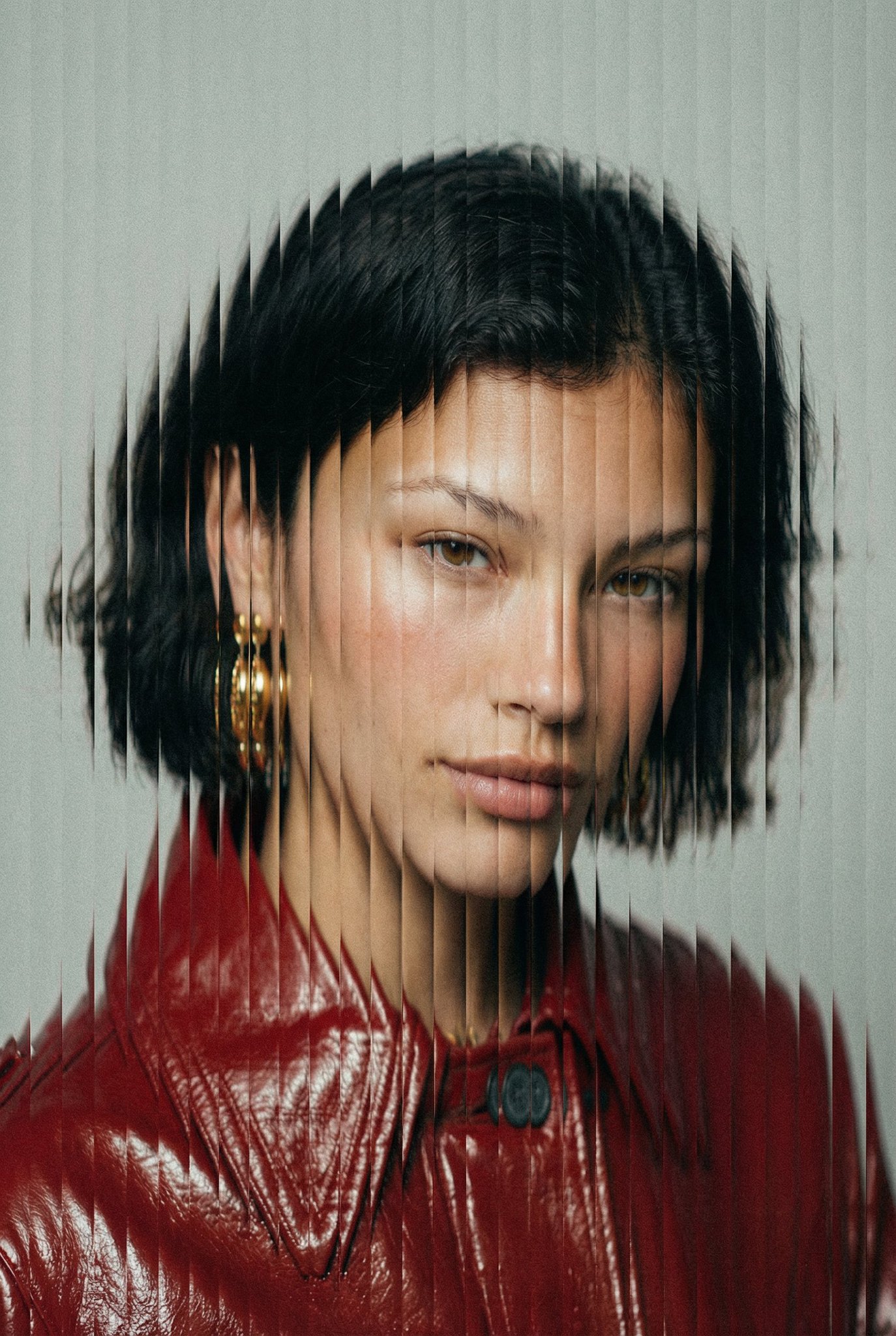 High Fashion Glitch Portrait Style