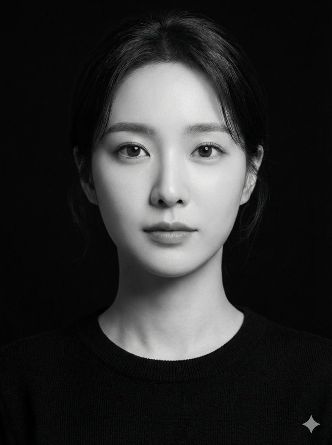 Striking Black White Portrait