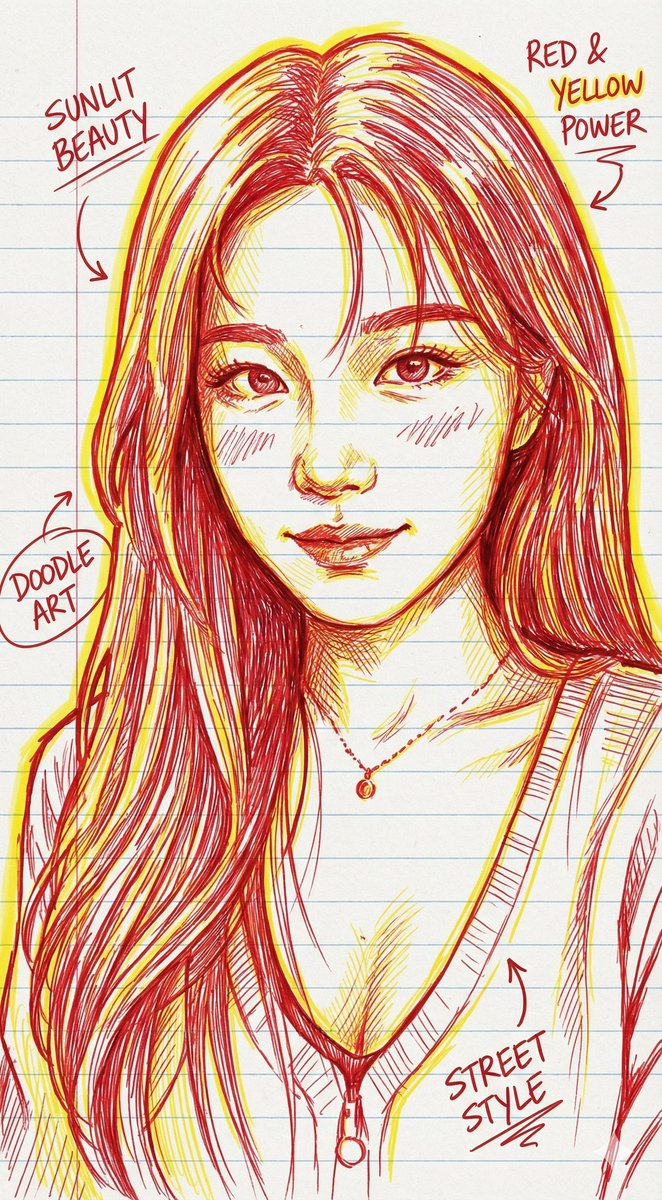 Red Yellow Graffiti Portrait Art