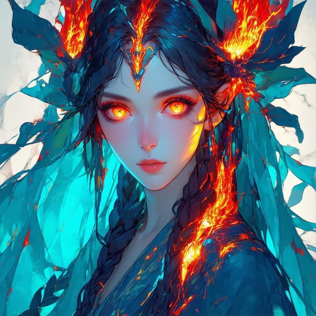 Goddess Hestia With Blazing Hair of Fire