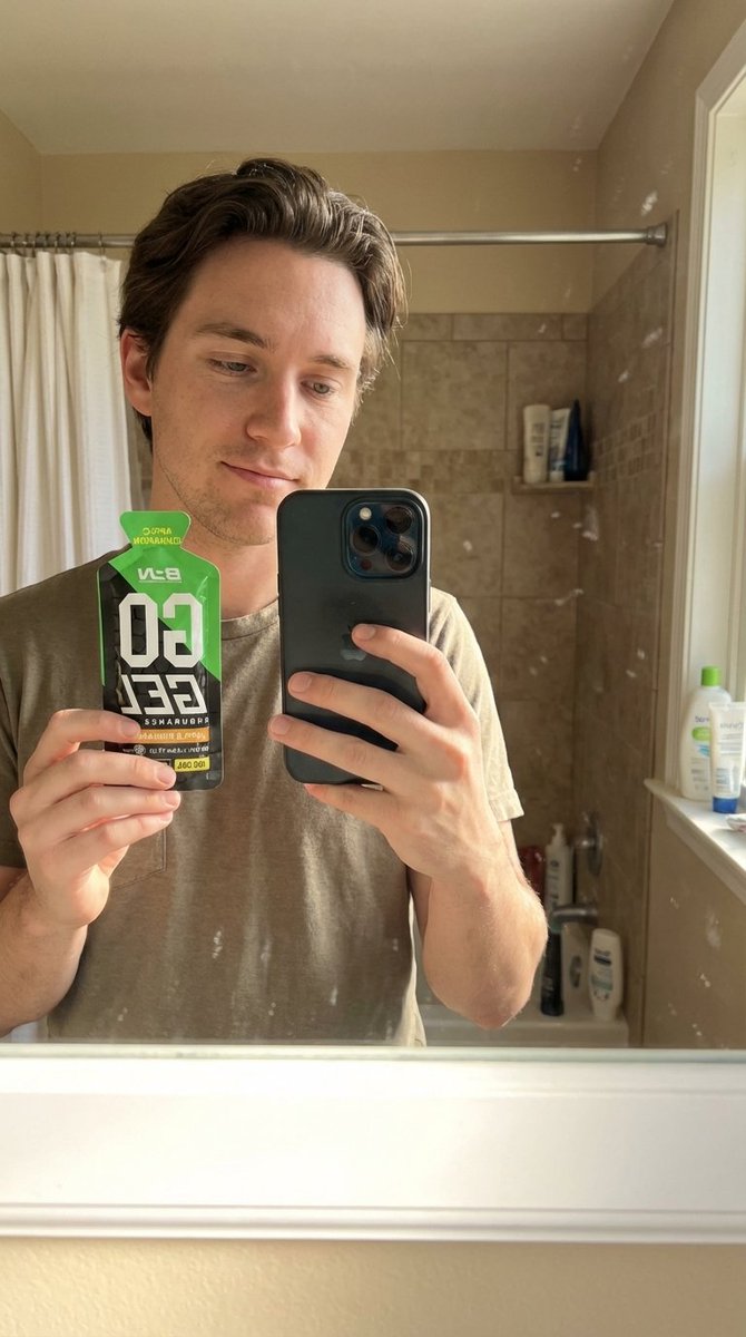 Realistic Mirror Selfie Product Shot