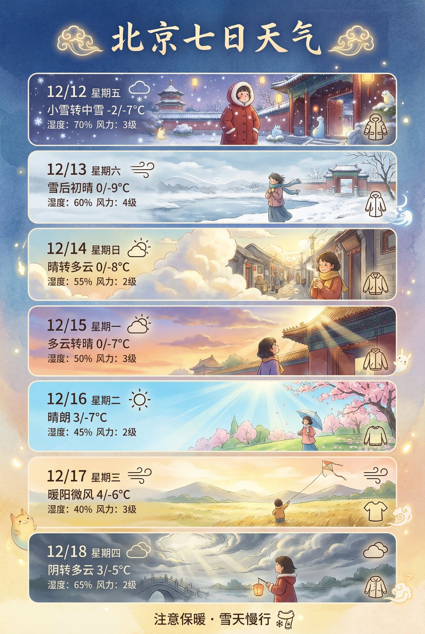 Beijing 7-Day Weather Poster