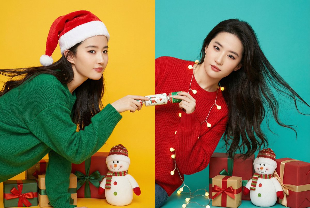 Christmas Twin Fun Photo