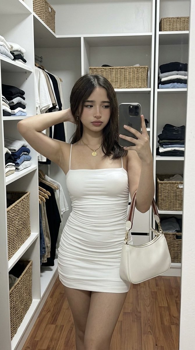Tech Dress Closet Mirror Selfie