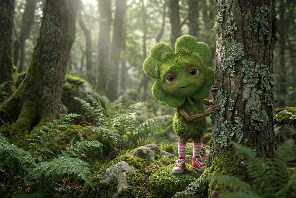 Mystical Irish Forest Creature Peeks Out