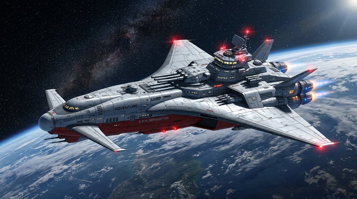 Giant Space Battleship Orbital Patrol
