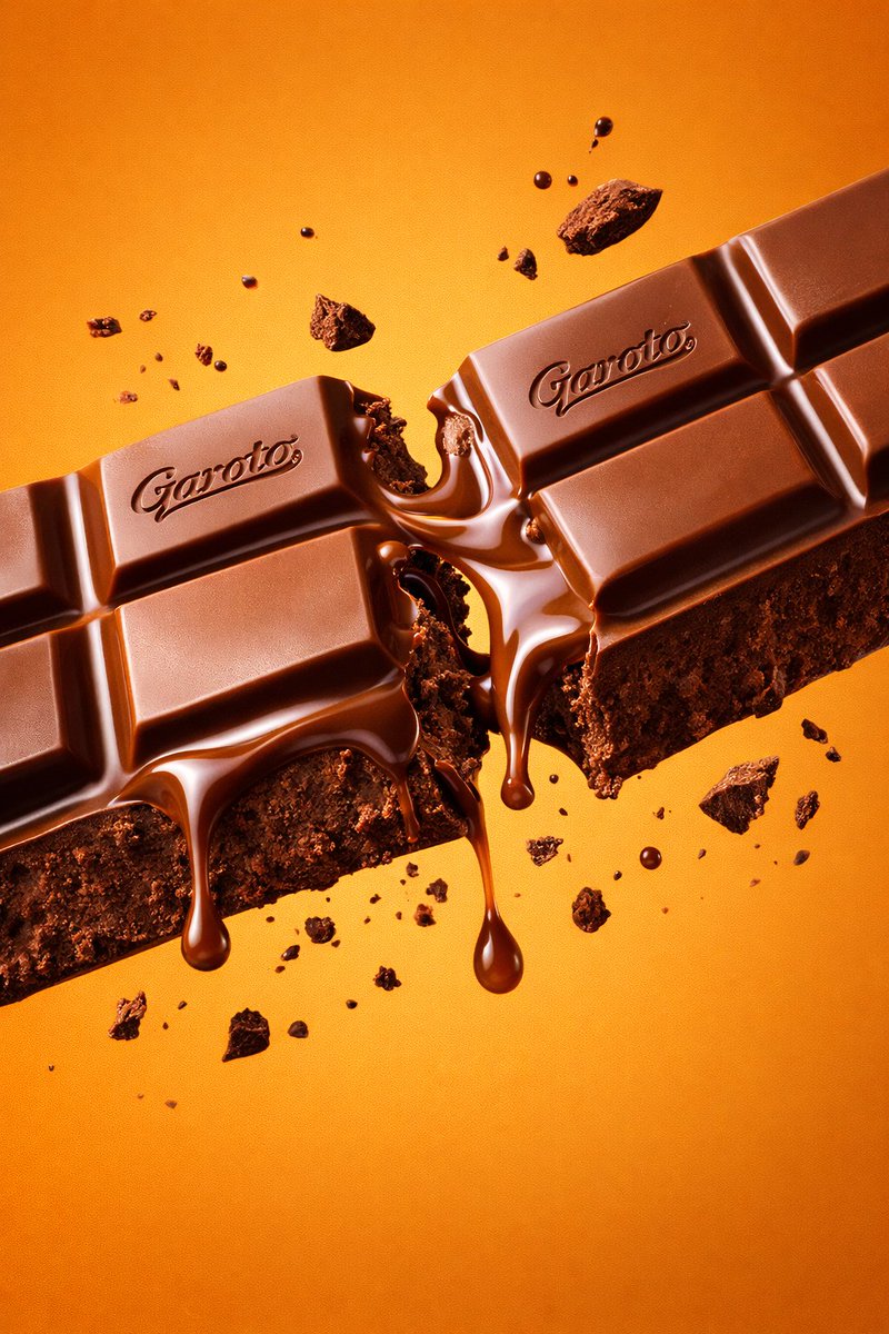 Realistic Chocolate Bar Commercial Shot