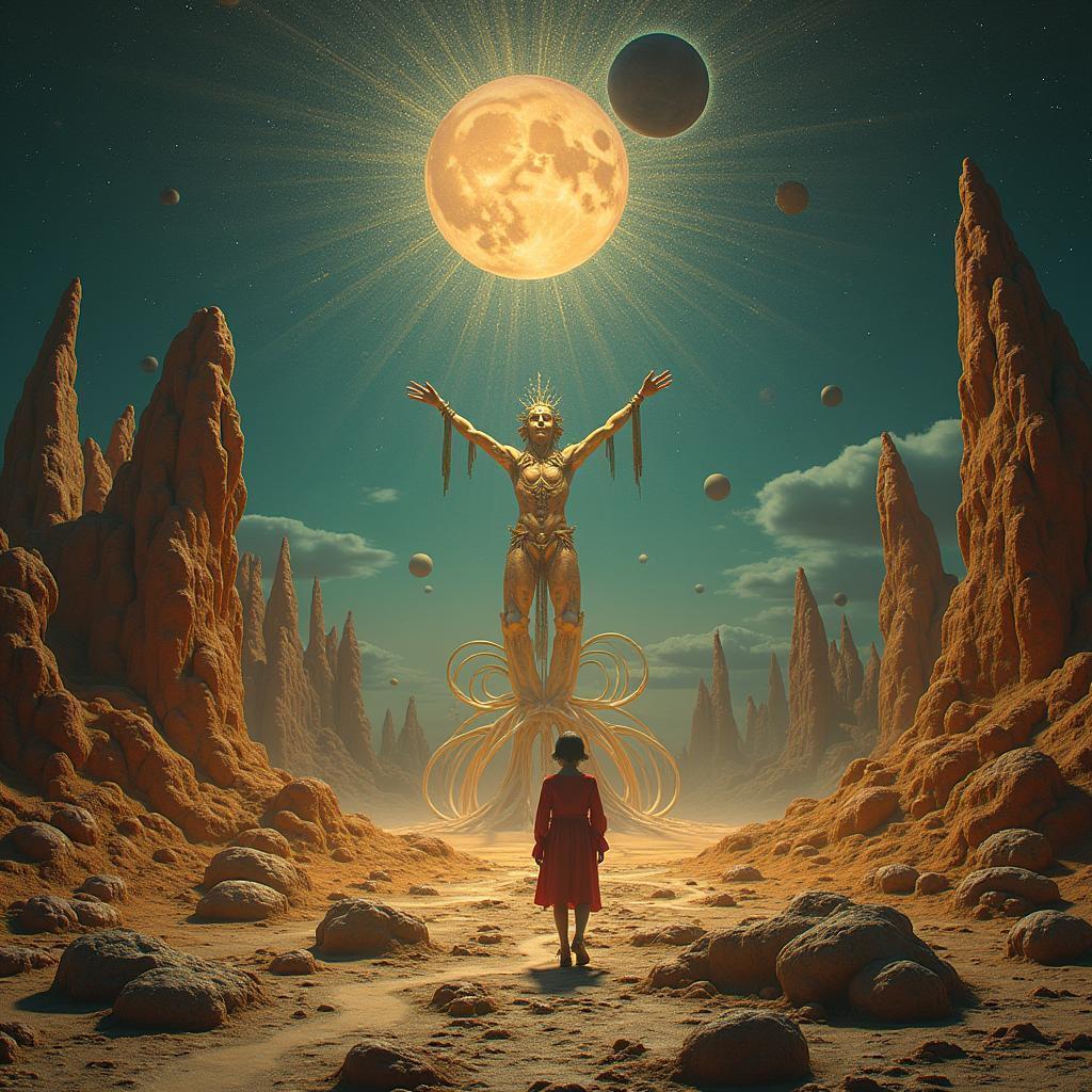 Surreal Pagan Ritual in Retro Sci Fi