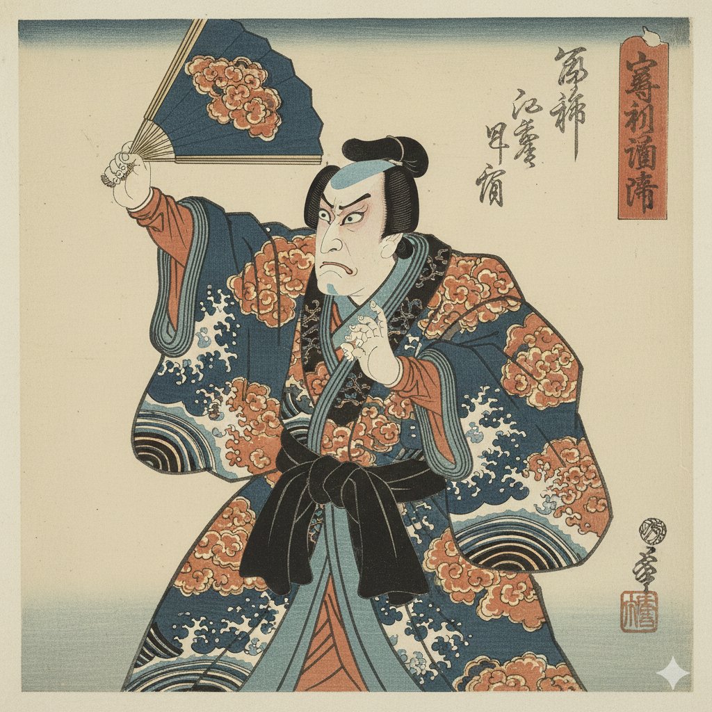 Sharaku Style Ukiyo-e Print