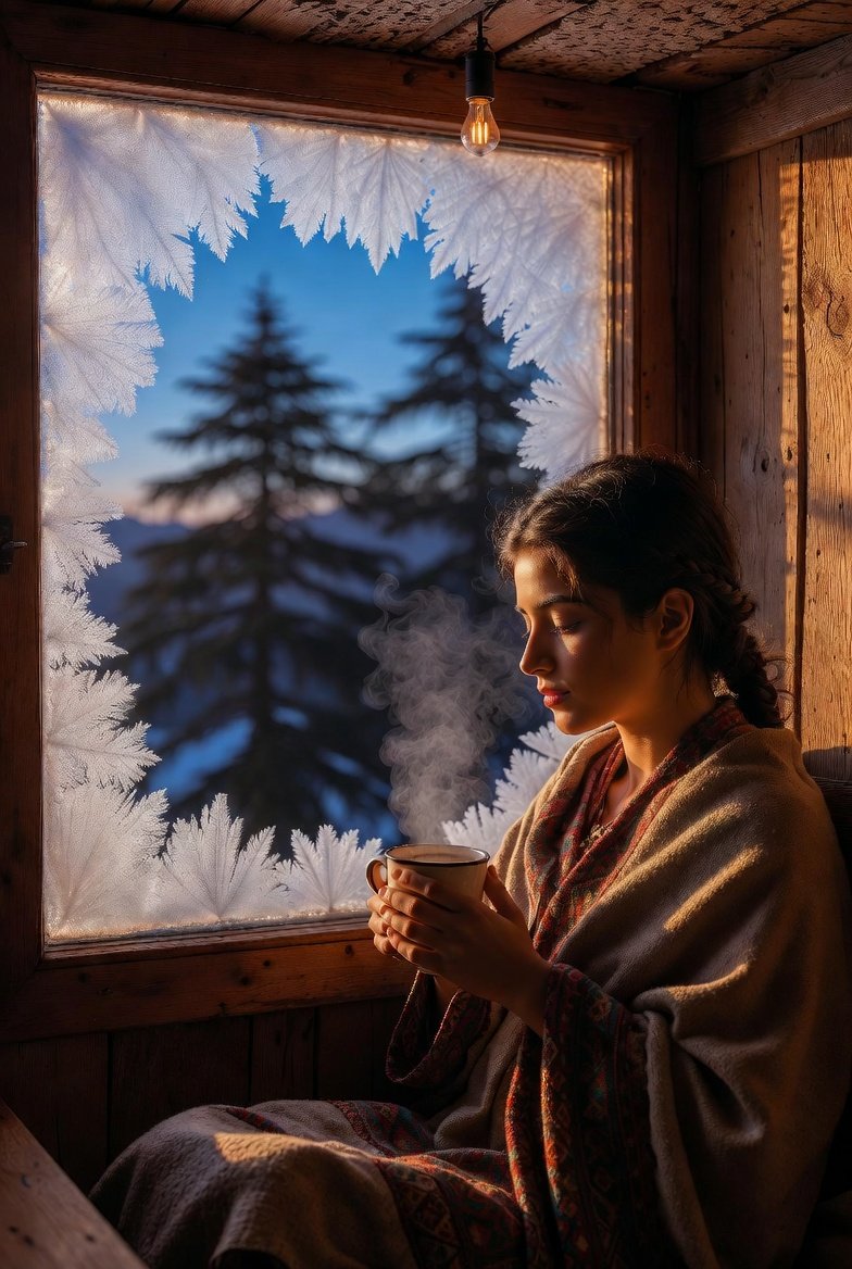 Cozy Winter Café in Shimla Hills