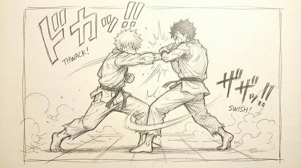 Shonen Manga Fight Sketches