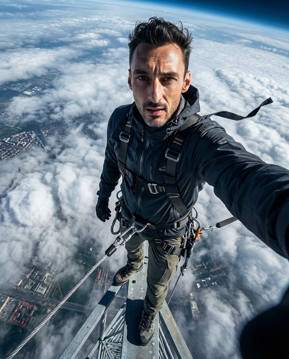 Extreme Altitude Tower Selfie
