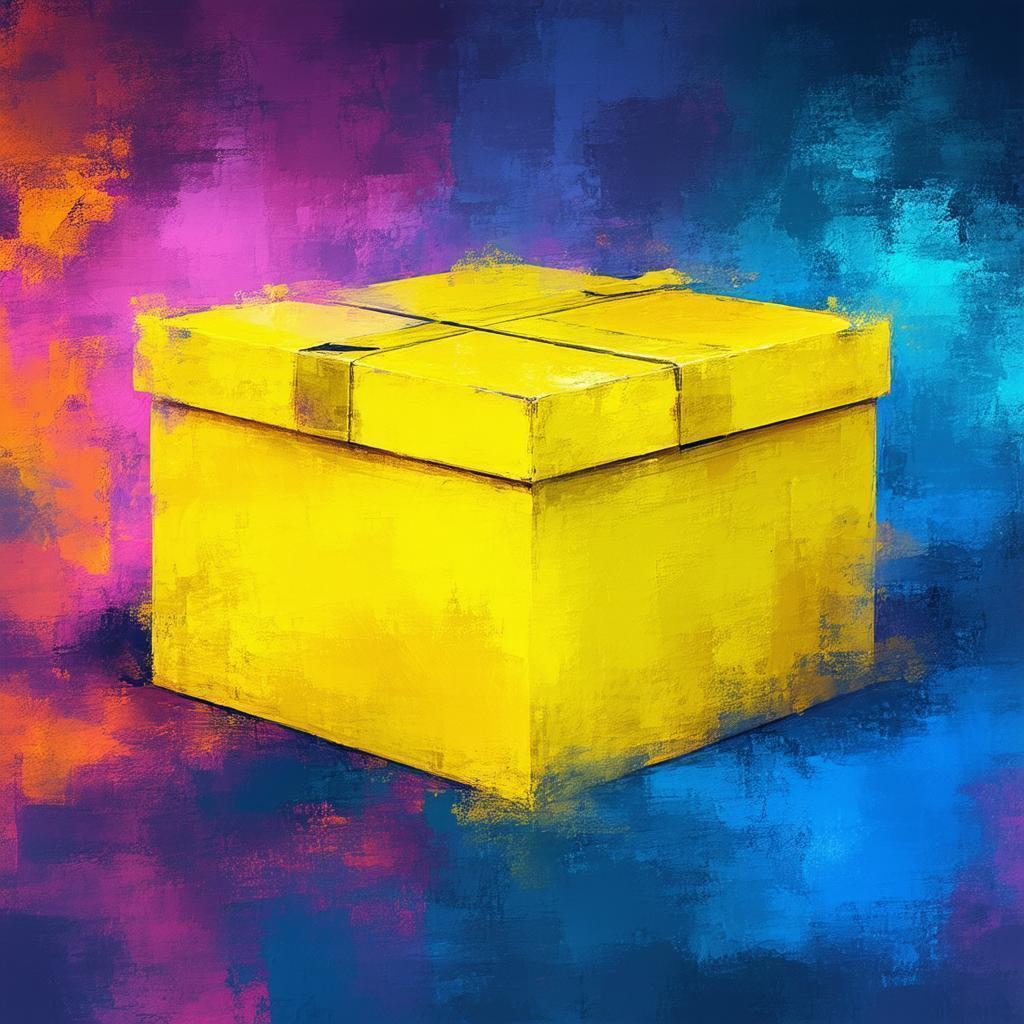 A Yellow Box in Painterly Ethereal Glow