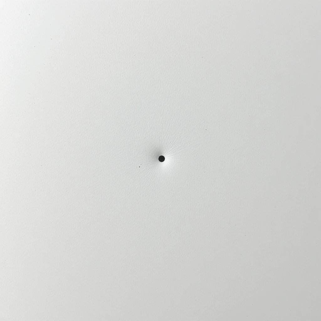 Perfect Black Dot on White