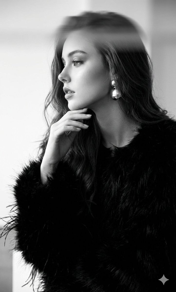 Surreal Black White Fashion Portrait