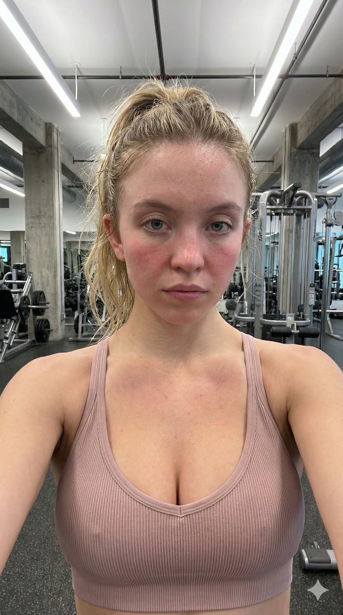 Gym Selfie Post-Workout Glow