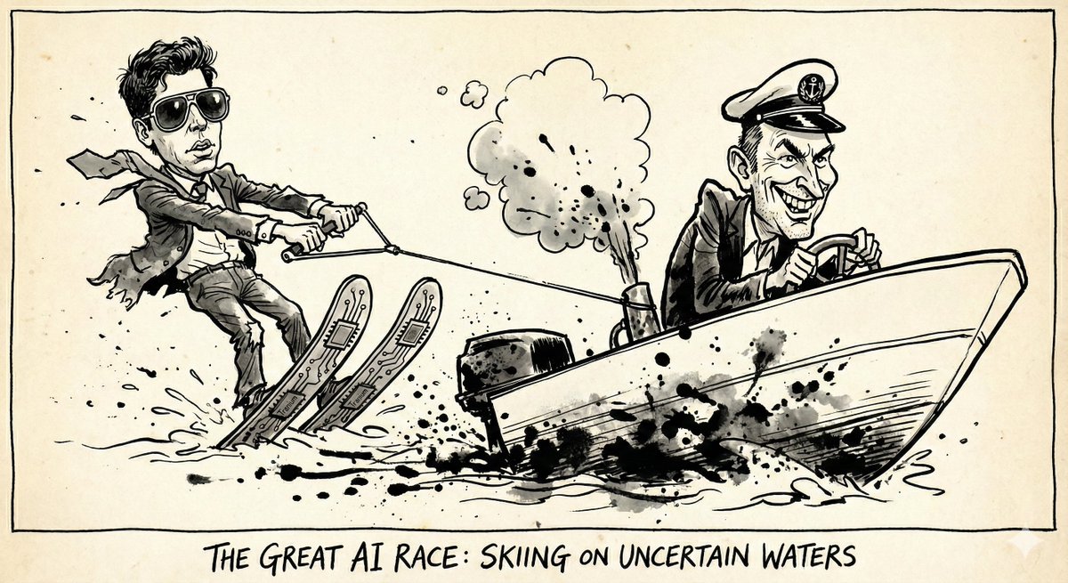 Sam Altman Waterskiing Fun