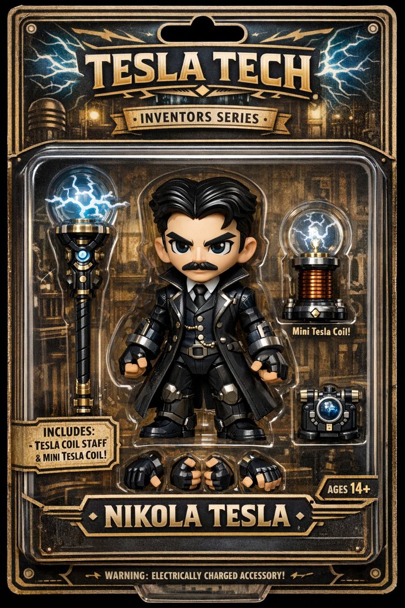 Tesla Mech Designer Figure Concept