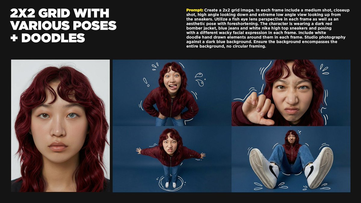 Fisheye Four-Panel Quirky Portrait