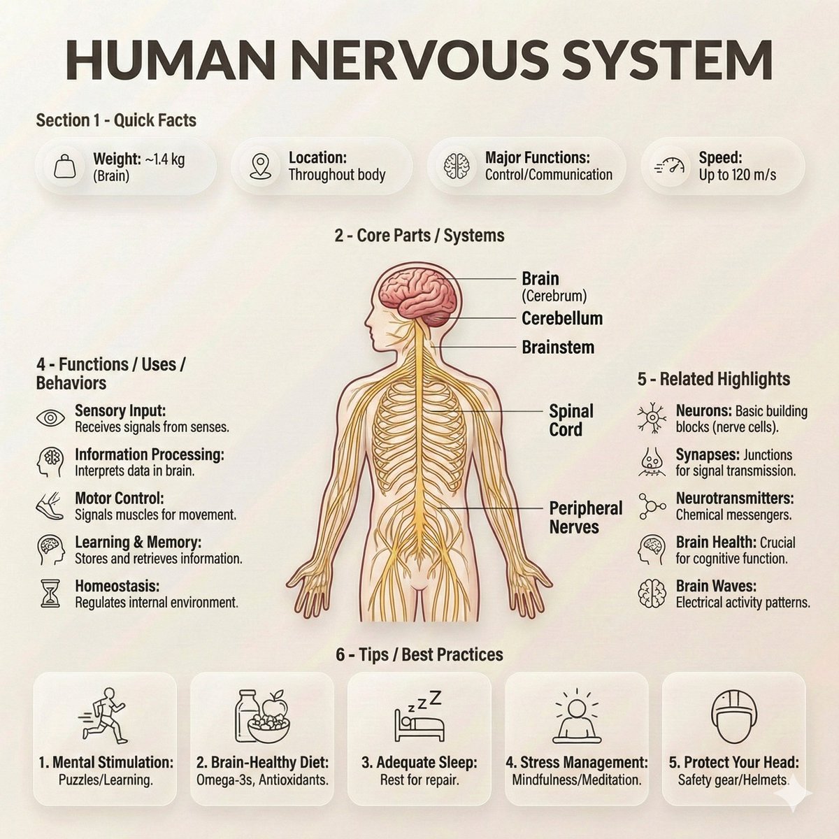 Ultra-Clean Human Anatomy Infographic