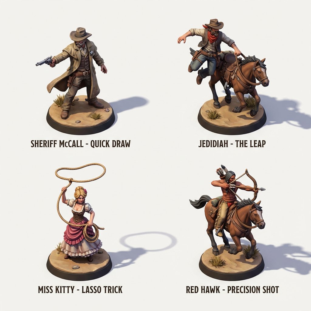 Western Characters 3D Miniatures