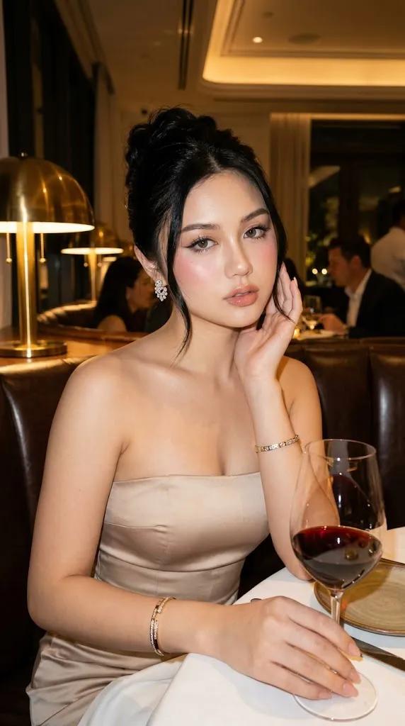 Hyper Realistic Elegant Dinner Portrait