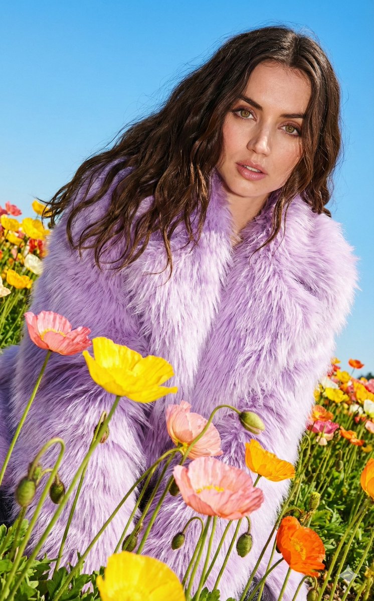 Vibrant Floral Fashion Portrait