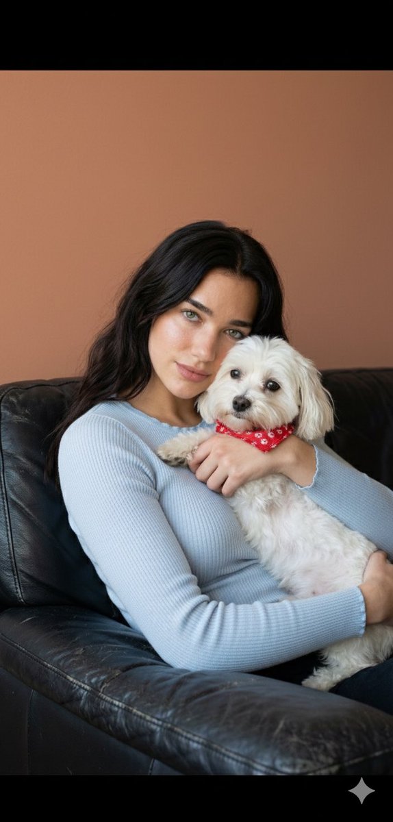 Woman Hugging Fluffy White Dog