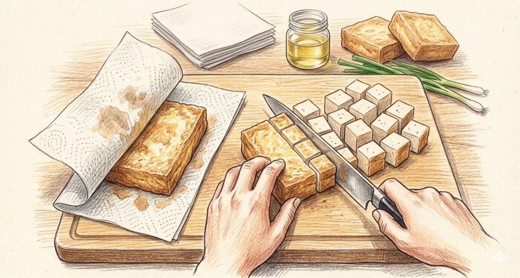 Fried Tofu Oil Removal Hack