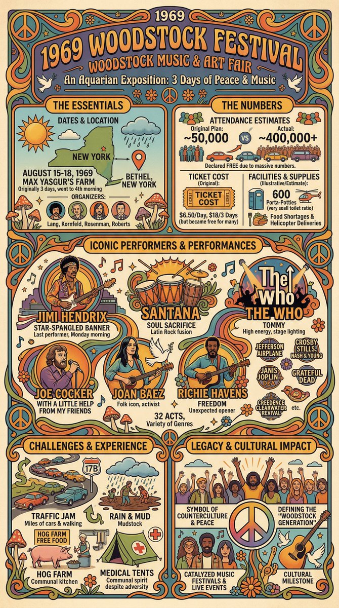 Woodstock 1969 Legendary Festival