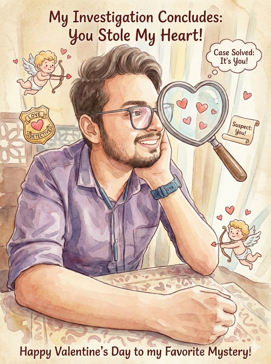 Dreamy Watercolor Valentine Card Design