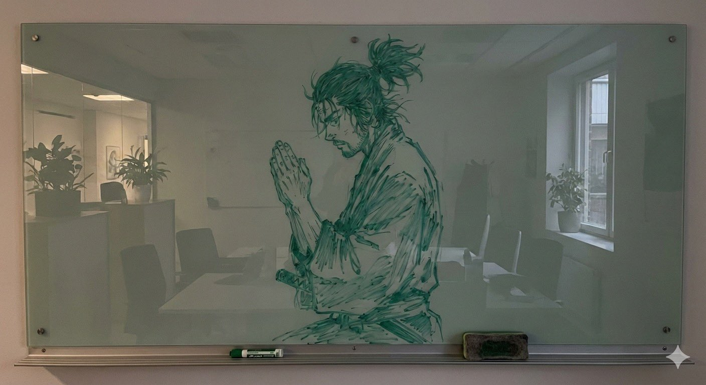 Vagabond Musashi Glass Whiteboard Sketch