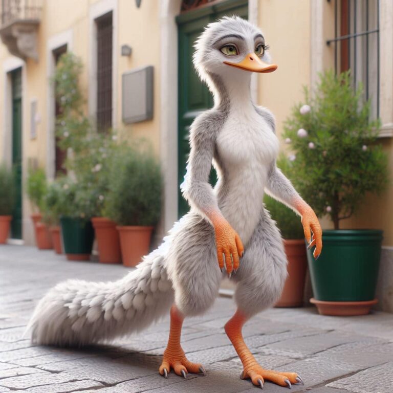 Fantasy Hybrid Creature in Italian Street