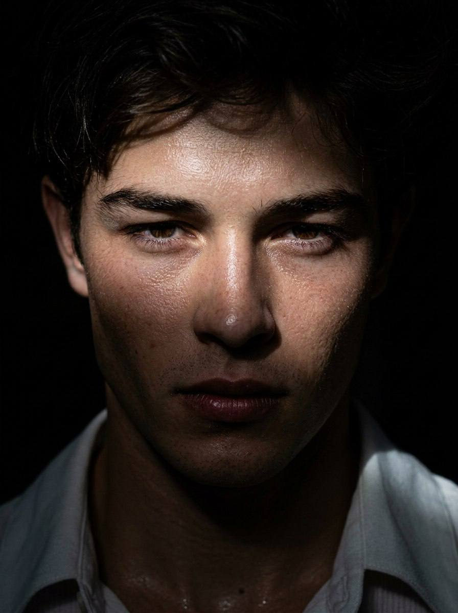 Shadow Light: Mysterious Man Portrait