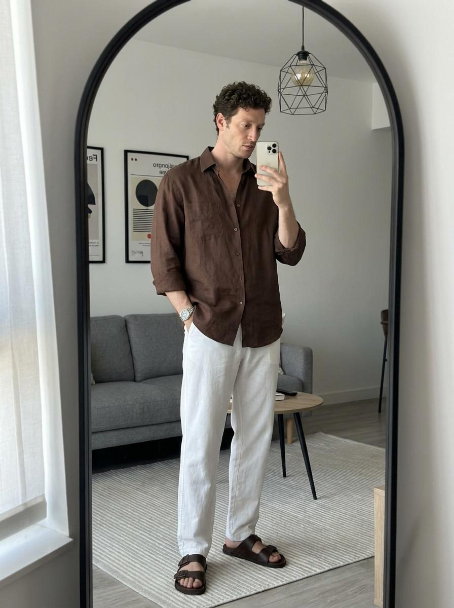 Minimalist Mirror Selfie Style