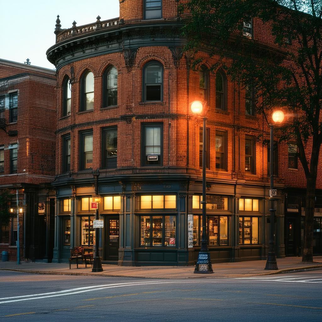 Historic Brick Storefront on Superia Film