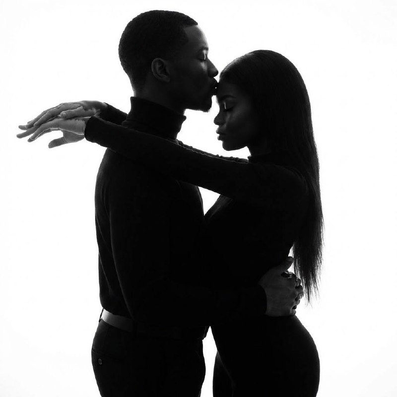 Monochrome Silhouette Studio Portrait