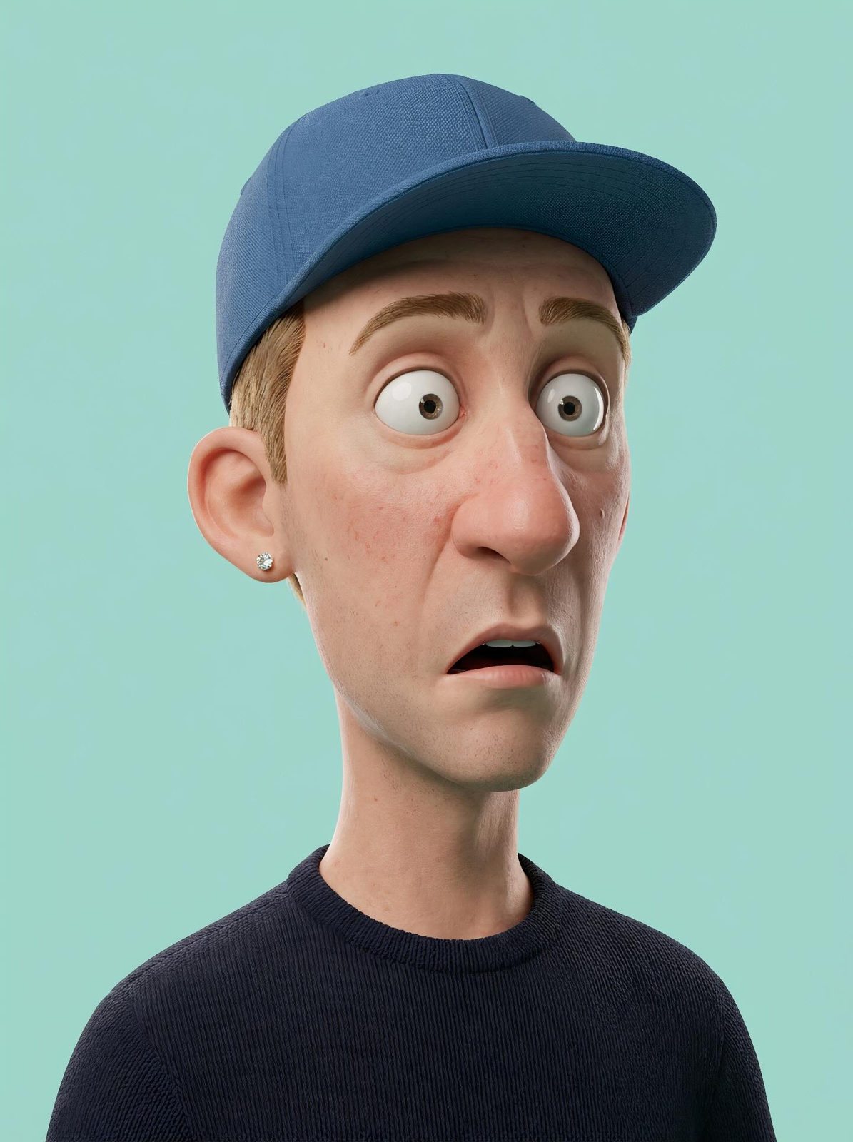 Hyperrealistic 3D Cartoon Portrait