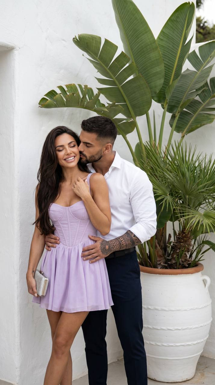 Mediterranean Couple Romantic Portrait