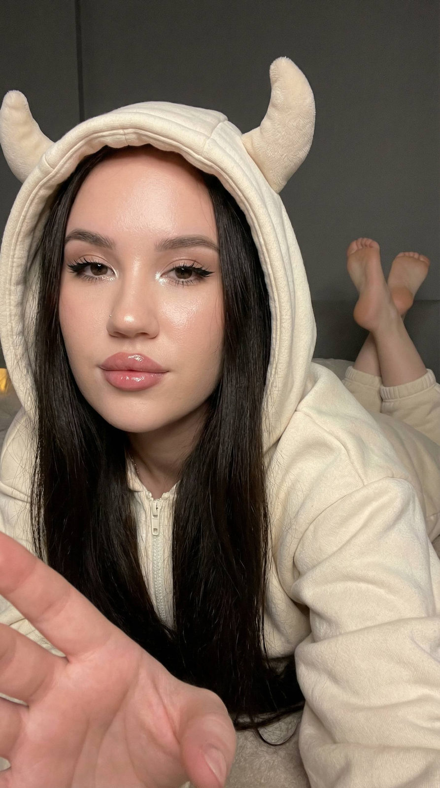 Cozy Playful Selfie Portrait