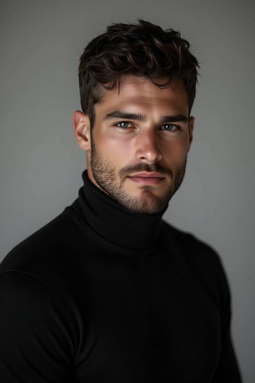 Minimal Studio Portrait Rembrandt Lighting