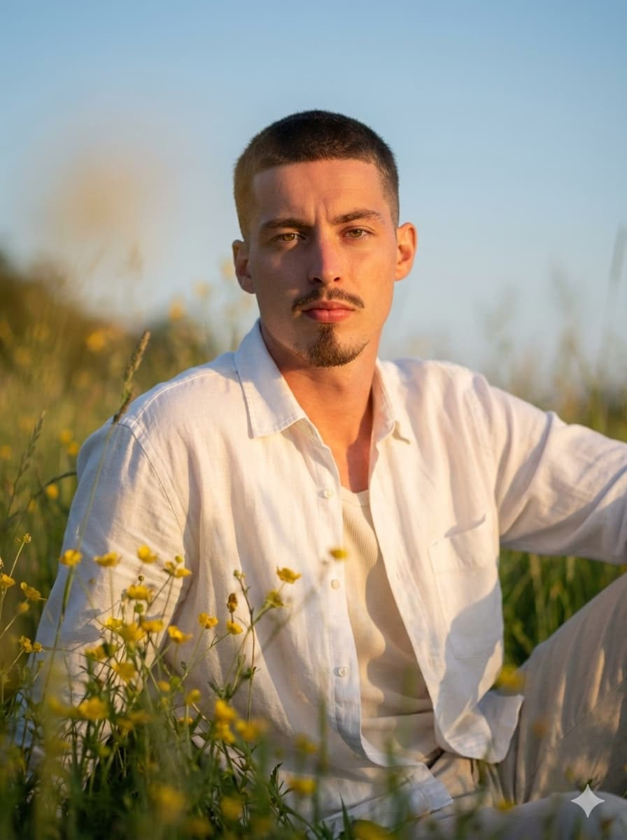 Dreamy Floral Golden Hour Portrait