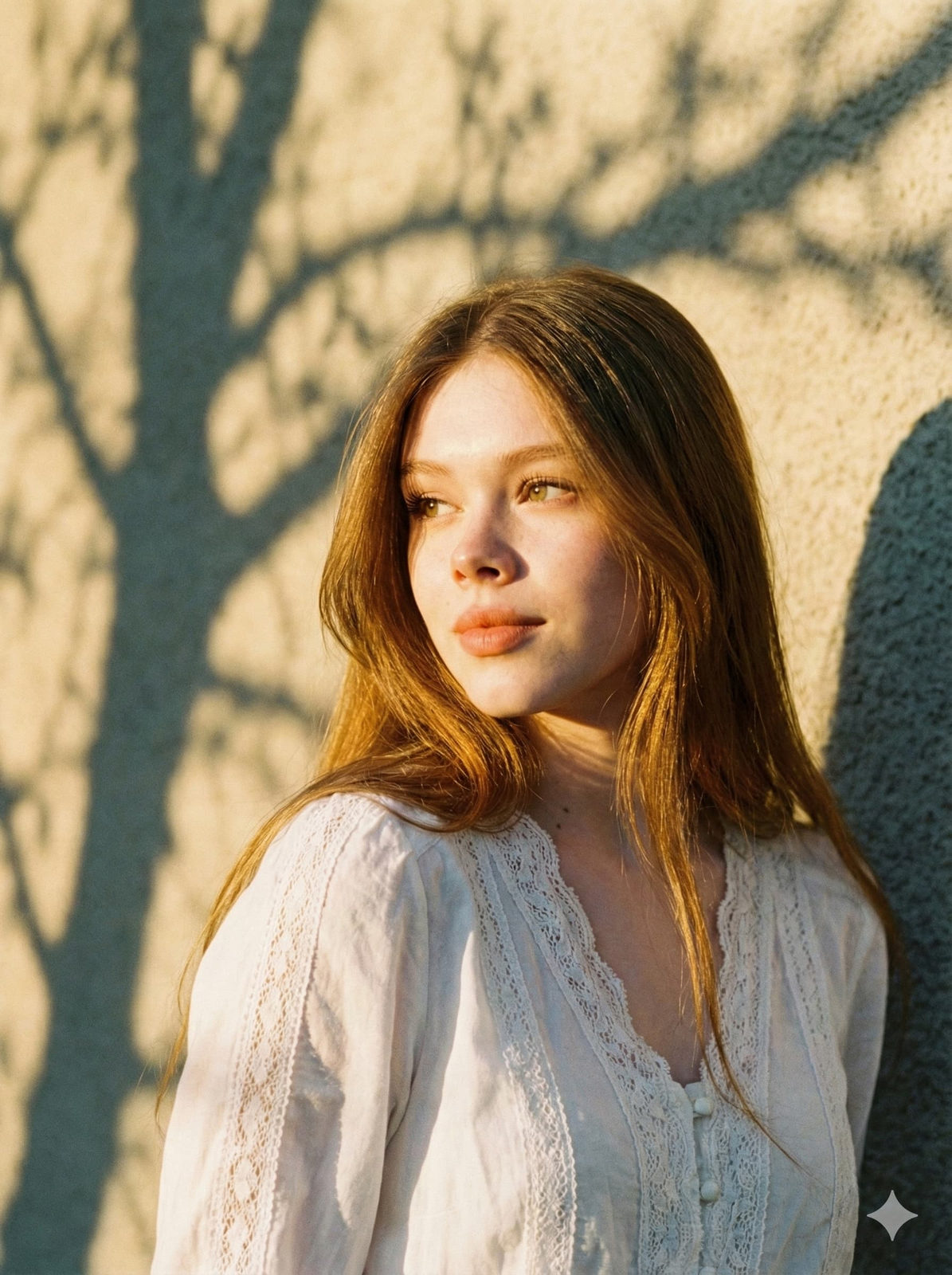 Golden Hour Tree Shadow Portrait