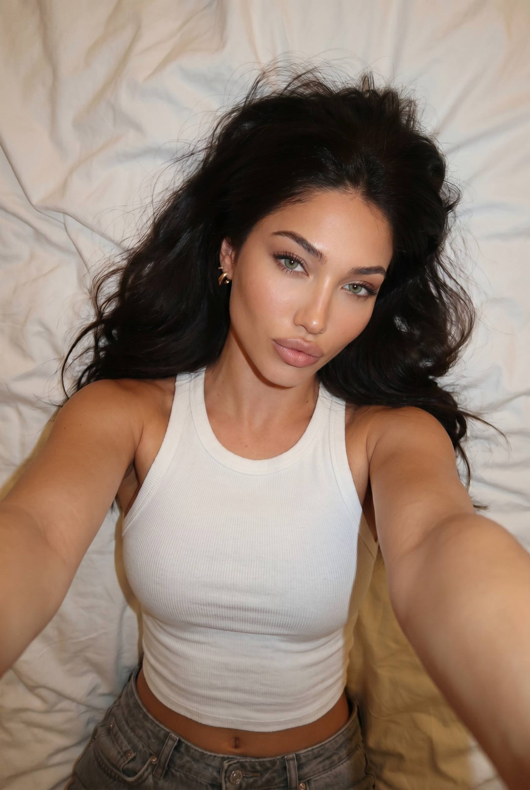 Bedsheet Selfie Portrait