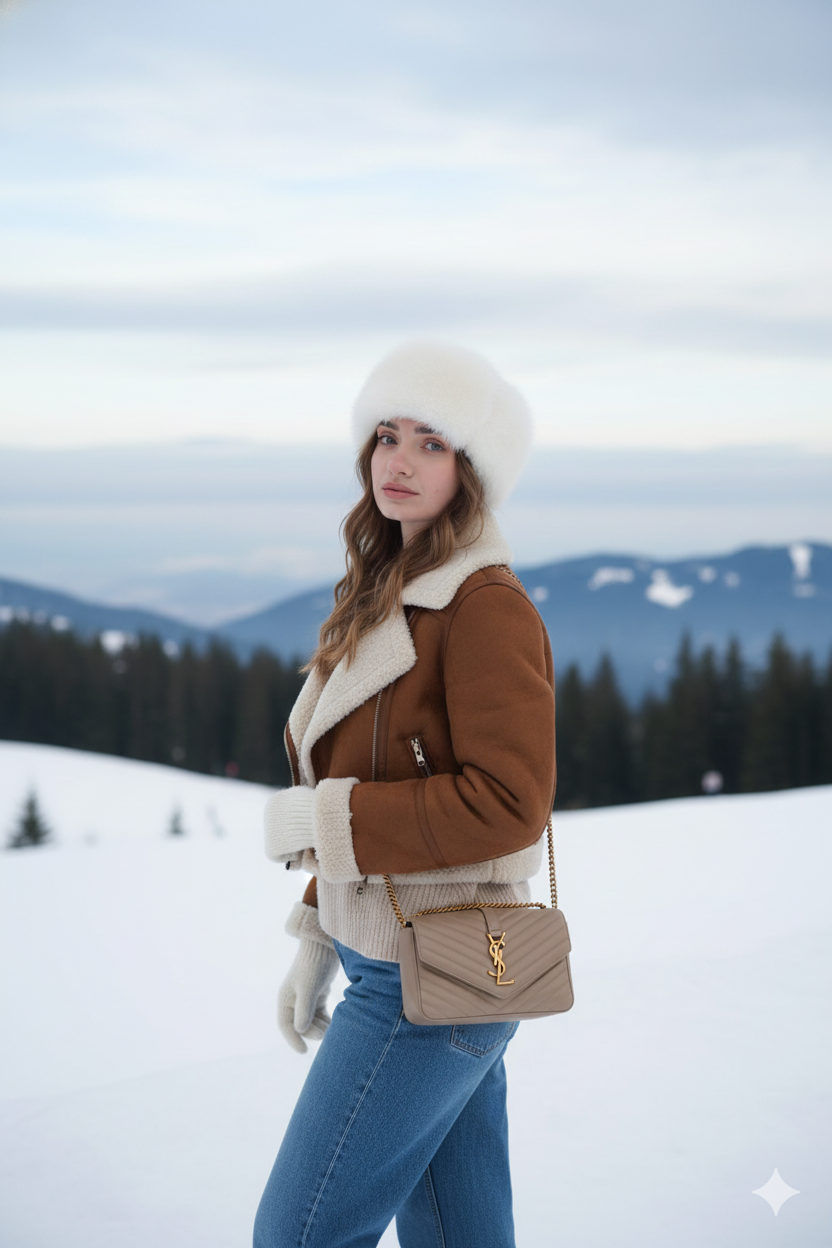 Alpine Chic Shearling Style