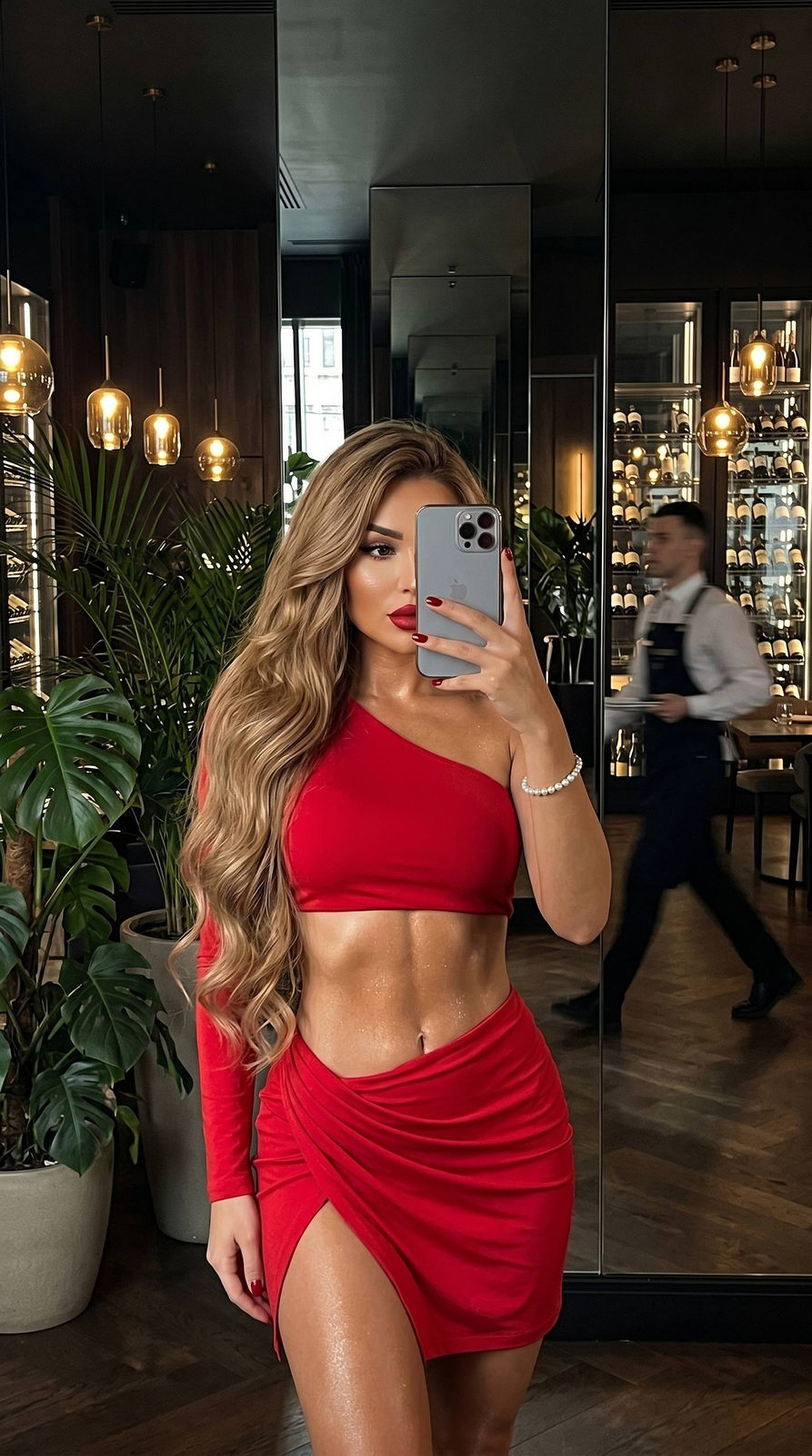 Mirror Selfie in Red