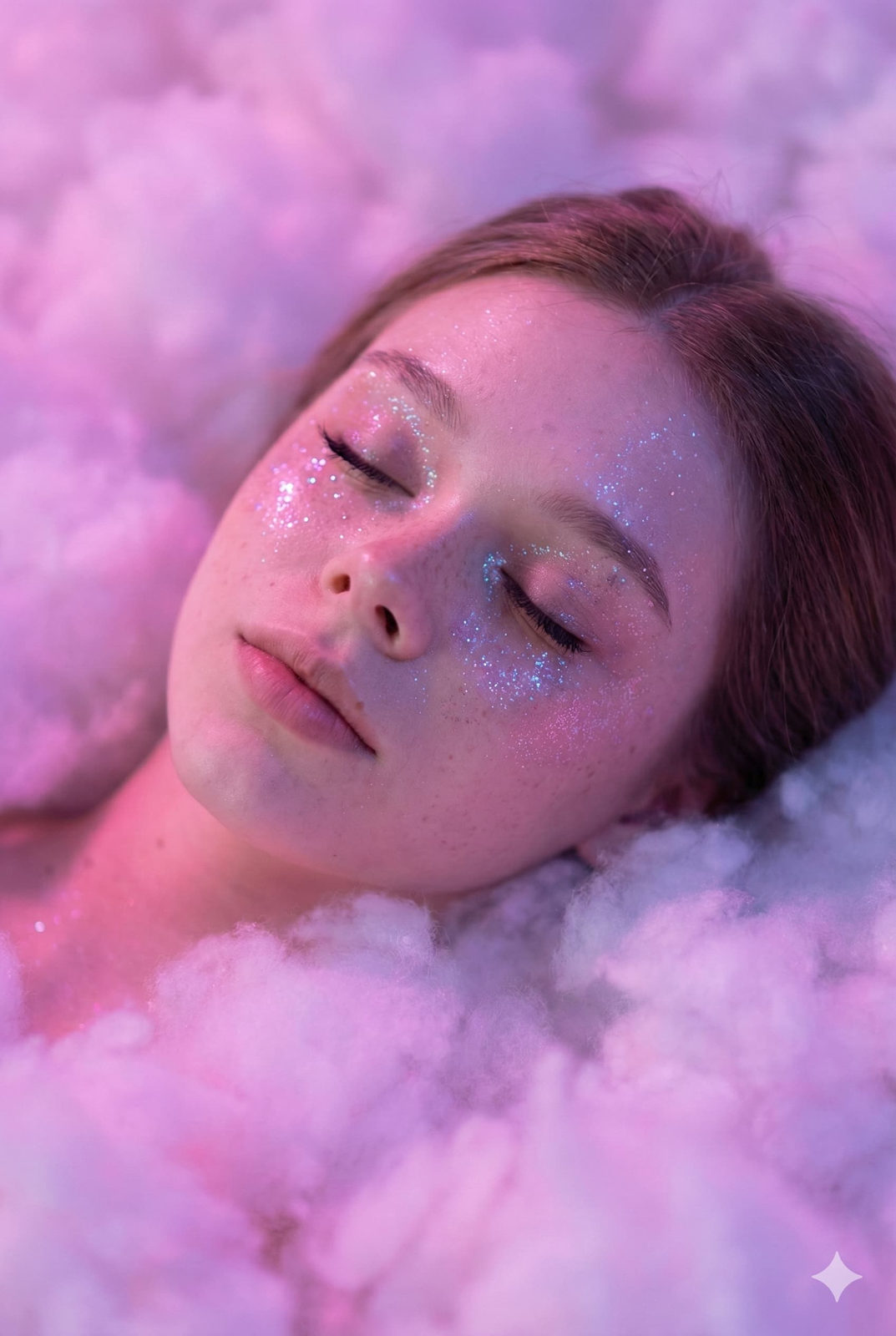 Celestial Dream Portrait in Clouds